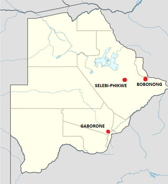 Map of Botswana