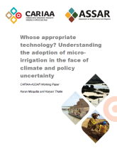 Understanding the adoption of micro-irrigation in the face of climate and policy uncertainty