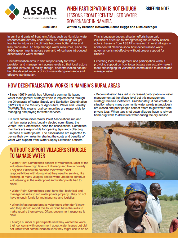 Namibia water governance brief