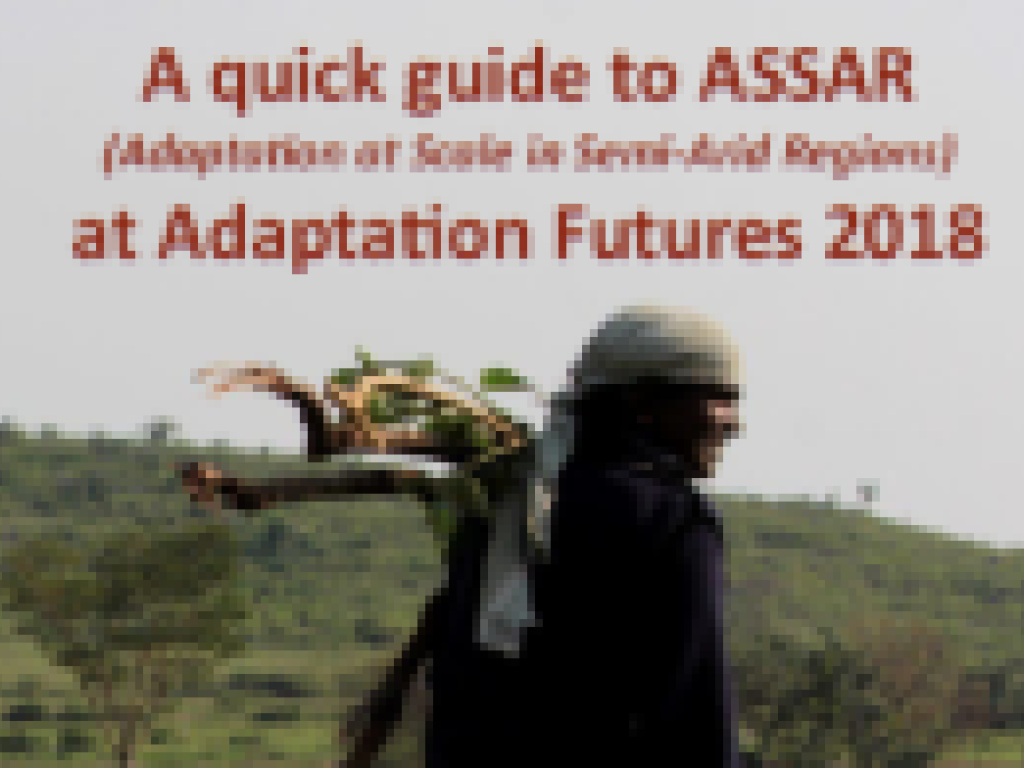 A quick guide to ASSAR at Adaptation Futures 2018